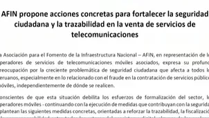 AFIN propone trazabilidad, bloqueo de chips y verificación biométrica para frenar fraudes en servicios móviles. Video: Canal N