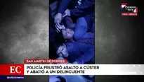 Agente se enfrentó a delincuentes.