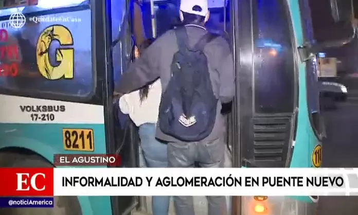 Puente Nuevo Pasajeros Se Aglomeran Para Subir A Buses De Transporte P Blico Am Rica Noticias