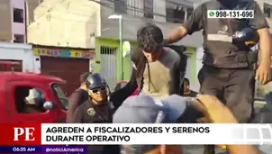 Fue al culminar el operativo cuando sujetos agredieron a los fiscalizadores / Fuente: América Noticias