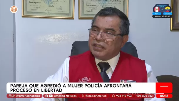 Pareja que agredió a mujer policía afrontará proceso en libertad en el Cercado de Lima. Foto: América Noticias