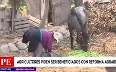 Agricultores piden ser beneficiados con la segunda reforma agraria - Noticias de huachipa