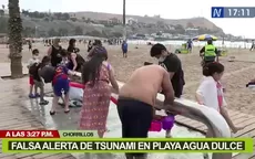 Agua Dulce: Retiraron a bañistas tras falsa alerta de tsunami  - Noticias de tsunami