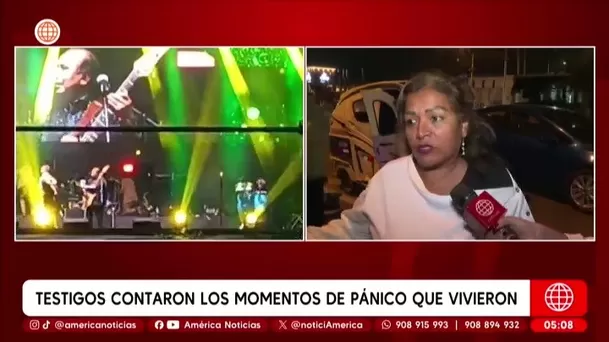 Testigos contaron los momentos de pánico que vivieron durante balacera en concierto de Agua Marina. Foto: América Noticias Testigos contaron los momentos de pánico que vivieron durante balacera en concierto de Agua Marina. Foto: América Noticias