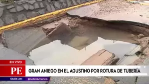 Aniego en El Agustino. América Noticias