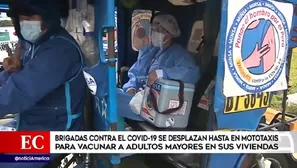 Brigadas de vacunación en mototaxis.