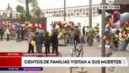 El Agustino: Cientos de familias visitan cementerio El Ángel