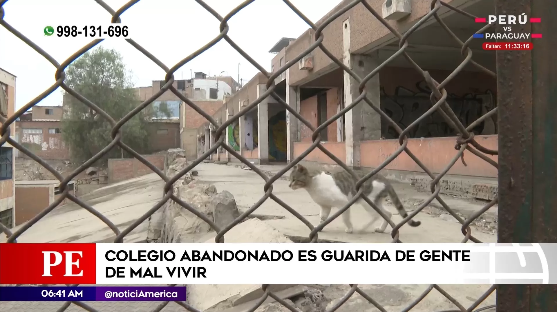 Colegio abandonado en El Agustino. Foto: América Noticias