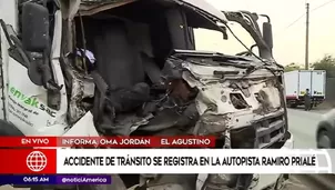 Accidente en la autopista Ramiro Prialé.