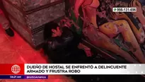 Dueño de hostal se enfrenta a delincuente en El Agustino. América Noticias