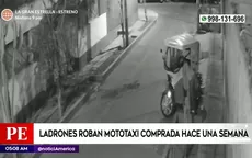 El Agustino: Ladrones roban mototaxi comprado hace una semana - Noticias de ladrones