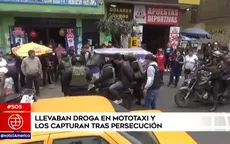 El Agustino: Llevaban droga en mototaxi y los capturan tras persecución - Noticias de antonov