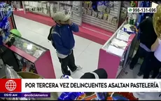 El Agustino: Por tercera vez delincuentes asaltan pastelería - Noticias de delincuentes