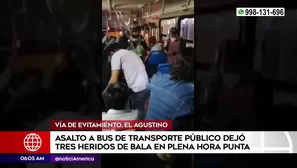 Asalto en El Agustino. América Noticias