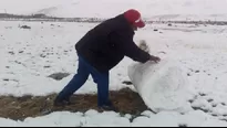 Nevadas en Puno. Foto: Andina