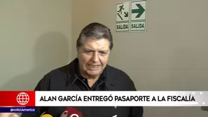 Alan García dijo que confía en la justicia peruana. Foto: captura de TV