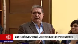 El secretario personal de Alan García leyó un pronunciamiento del exmandatario. Foto: captura de TV