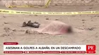 Albañil es hallado muerto a golpes en descampado de Carabayllo