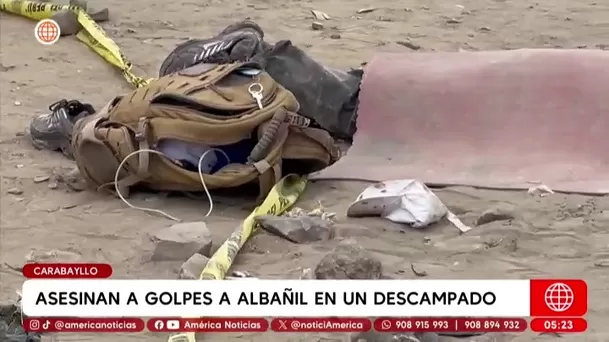 Albañil es hallado muerto a golpes en descampado de Carabayllo. Foto: América Noticias Albañil es hallado muerto a golpes en descampado de Carabayllo. Foto: América Noticias