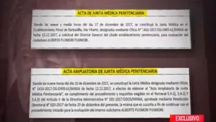 Documentos se trabajaban antes de que Fujimori solicite el indulto. Foto: captura de TV