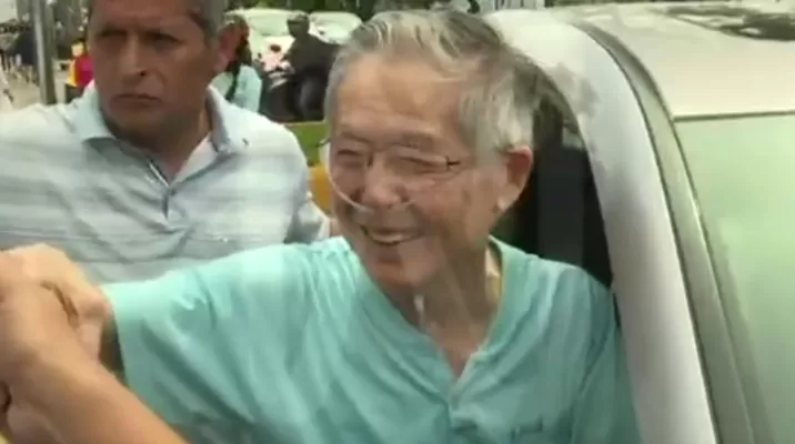 Alberto Fujimori esttuvo por tres horas en la Clínica Internacional / Captura: Canal N Alberto Fujimori esttuvo por tres horas en la Clínica Internacional / Captura: Canal N