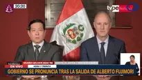 El ministro de Justicia, Eduardo Arana, y el canciller Javier González-Olaechea. Video: Canal N