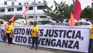 Fujimoristas protestan por decisión del Inpe. Foto: Captura de TV