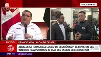 Alcalde de Ate, Franco Vidal. Foto y video: América Noticias