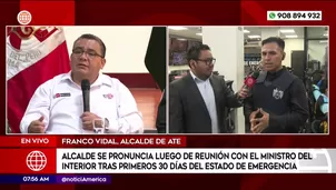 Alcalde de Ate, Franco Vidal. Foto y video: América Noticias