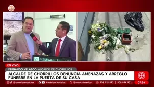 Alcalde de Chorrillos recibió amenazas y arreglo funebre en la puerta de su casa. Foto y video: AN