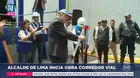 Alcalde de Lima inició obra corredor Metropolitano-Línea 1