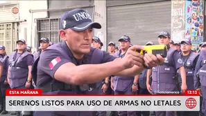 Alcalde de Lima presenta serenos con armas no letales. Foto y video: América Noticias