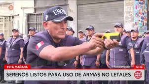 Alcalde de Lima presenta serenos con armas no letales. Foto y video: América Noticias
