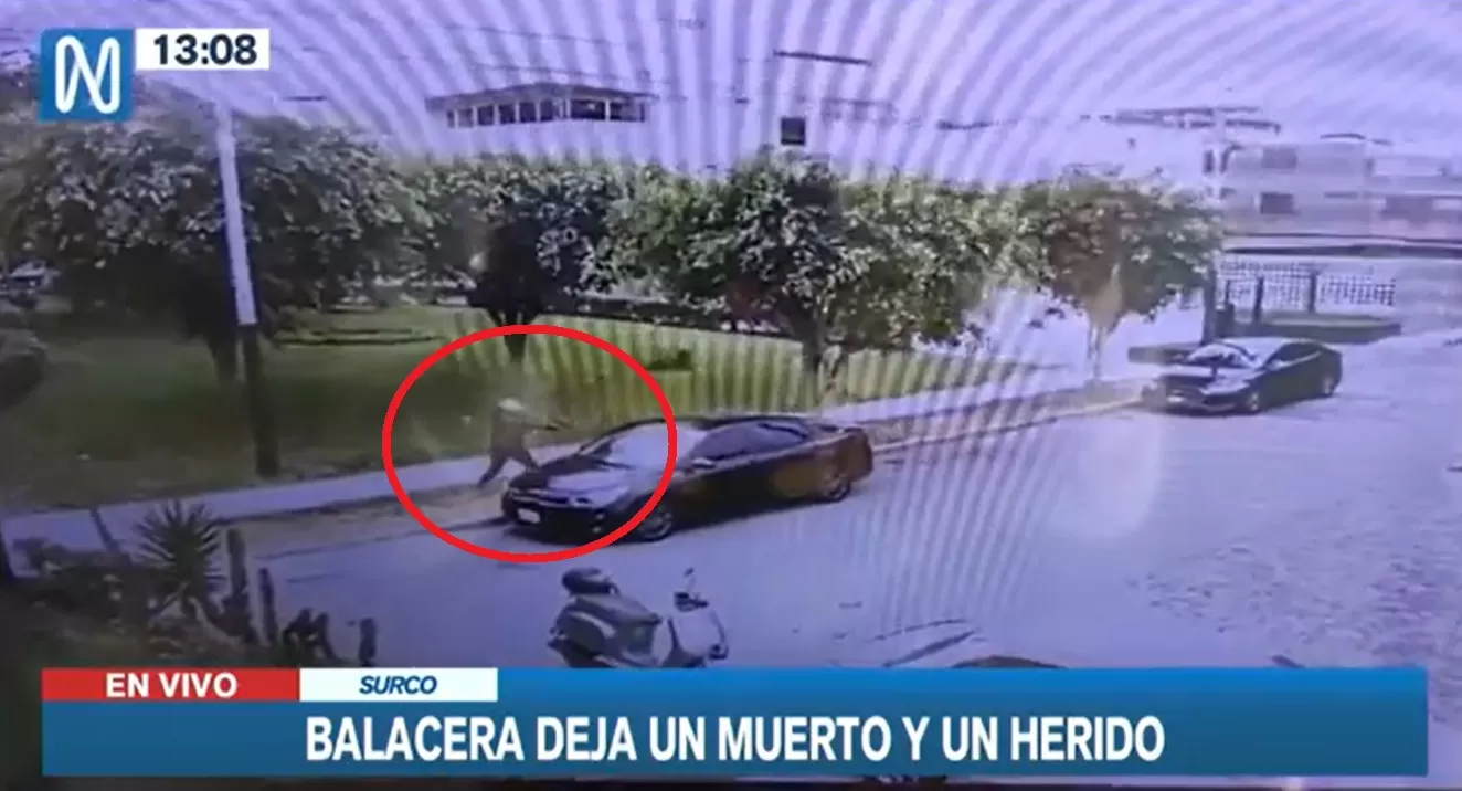 Caso de sicariato ocurrido este miércoles en Surco - Foto: Canal N