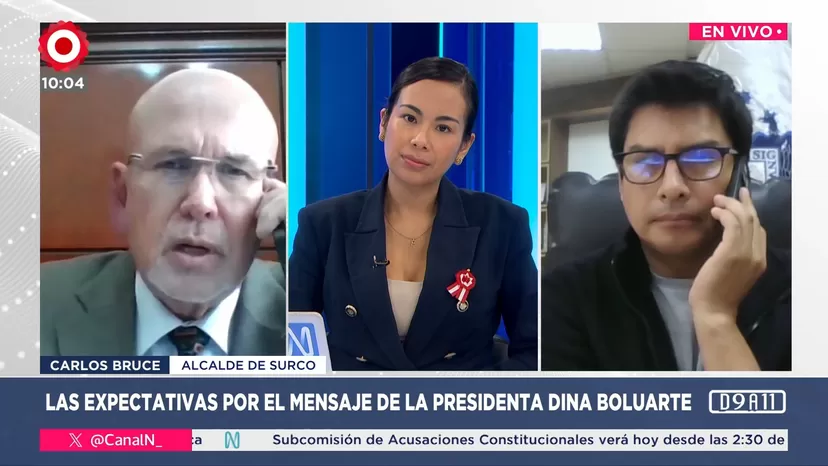 Carlos Bruce y Jesús Maldonado sobre mensaje presidencial: Debe ser claro y concreto sobre sus planes para los próximos dos años