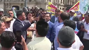 Alcaldes protestan exigiendo presupuesto. Foto y video: Canal N