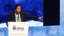 Alejandro Toledo, candidato presidencial en la CADE 2015. Foto: diariocorreo.pe