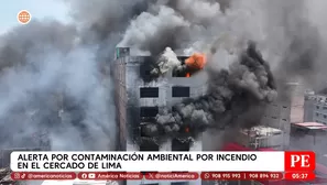 Alerta por contaminación ambiental por incendio en el Cercado de Lima. Foto y video: América Noticias