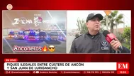 Alertan sobre piques ilegales entre cústers en distrito de Ancón