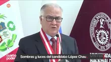 Sombras y luces del candidato López Chau. Foto y video: Cuarto Poder