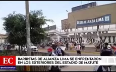 La Victoria: Barristas de Alianza Lima se enfrentaron en los exteriores del estadio Matute - Noticias de barristas