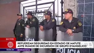 Policía en el estadio Matute. América Noticias