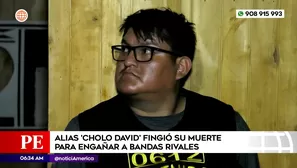 Alias Cholo David fingió su muerte para engañar a bandas rivales. Foto y video: Unidad de investigación