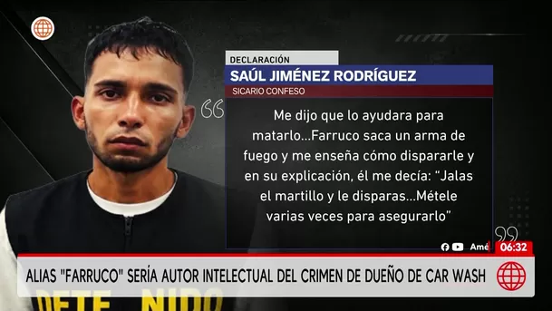 Alias Farruco sería autor intelectual del crimen de dueño de car wash. Foto: Unidad de investigación Alias Farruco sería autor intelectual del crimen de dueño de car wash. Foto: Unidad de investigación