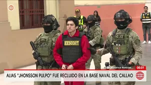 Alias Jhonsson Pulpo fue recluido en la Base Naval del Callao. Foto y video: América Noticias