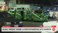 Alias Messi exige 3 soles diarios a mototaxistas en Independencia