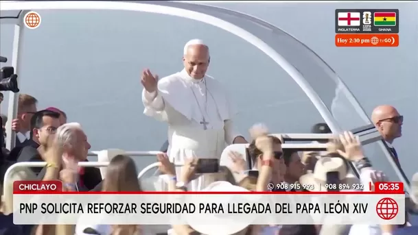 Alistan plan de seguridad por la llegada del Papa León XIV. Foto: América Noticias