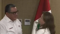 Dina Boluarte brindó su respaldo rotundo y público al ministro del Interior, Juan José Santiváñez. / Video: Canal N