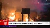 Incendio en almacén de Empape. América Noticias