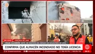 Almacén incendiado no tenía licencia